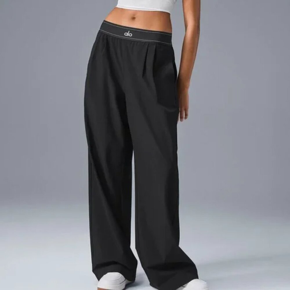 ALO Yoga Women's Black Suit Up Trouser (Regular)💯🖤